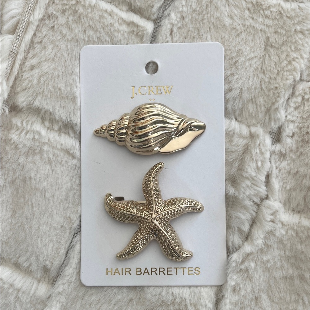 J Crew barrettes Shell & Starfish - Picture 1 of 5